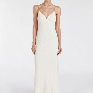 DISSH - LOZ CREAM SLIP MIDI DRESS - SIZE 6